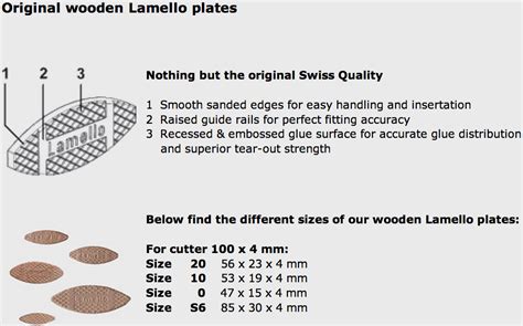Lamello Size 20 Wood Join Biscuit With Swiss Quality