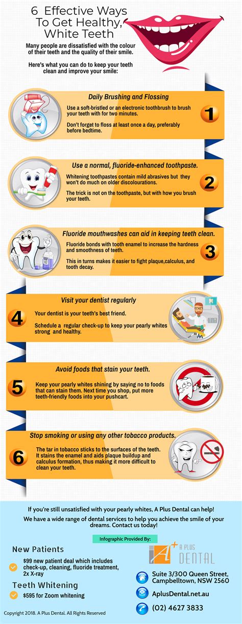 6 Effective Ways To Get Healthy White Teeth A Plus Dental