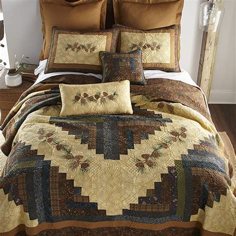 Donna Sharp Cabin Raising Pinecone Quilt Color Caramel Jcpenney