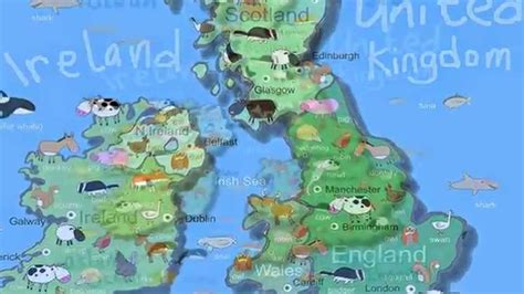 Kids Map Of The Uk And Ireland Youtube