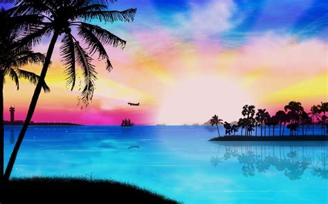 Paradise Sunset Wallpapers 4k Hd Paradise Sunset Backgrounds On