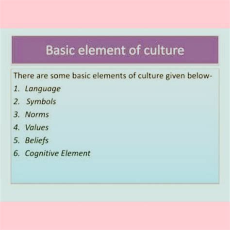 What Are The 6 Elements Of Culture Literaturemini