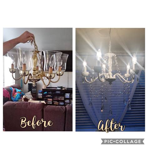 Chandelier makeover | Painted chandelier, Chandelier makeover, Brass chandelier