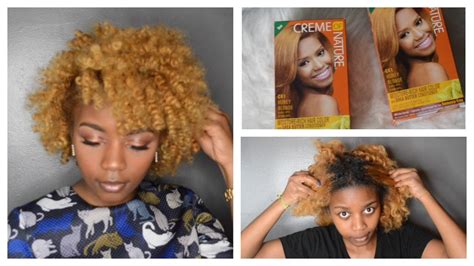 Black To Blonde Natural Hair Creme Of Nature Hair Color Youtube
