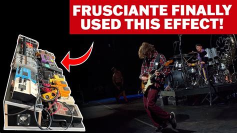 John Frusciante Finally Uses This Effect Live Again Youtube
