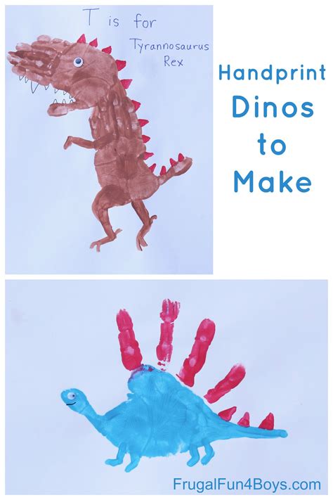Dinosaur Handprint Art For Kids
