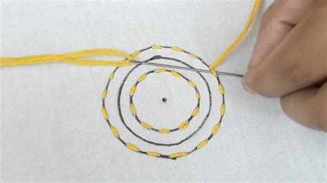 Hand Embroidery Circle Embroidery Design For Dress Youtube