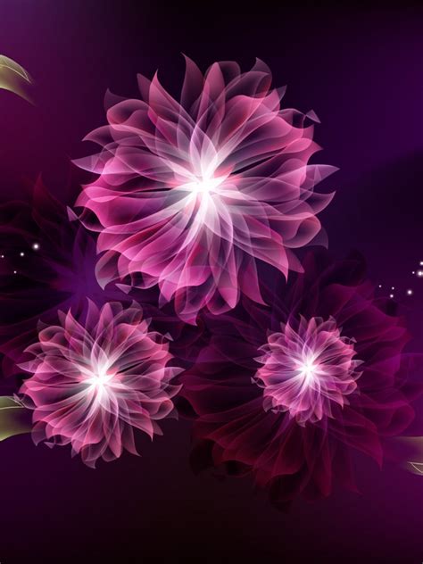 3dabstract Abstract Aster Flowers Ipad Iphone Hd Wallpaper Free