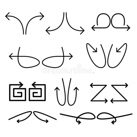 Custom Arrows Direction Arrows With Abstract Shapes Vector