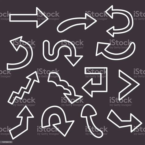 Set Arrow Icons Set In Black Arrow Vector Collection Isolated