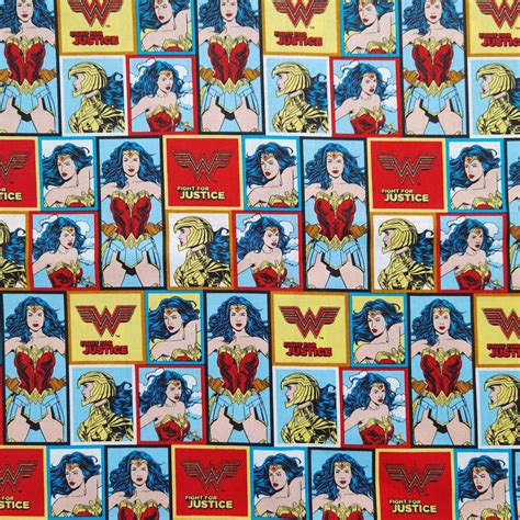 Wonder Woman Fabricsuperwoman Fabricbat Woman Fabric By Half Etsy