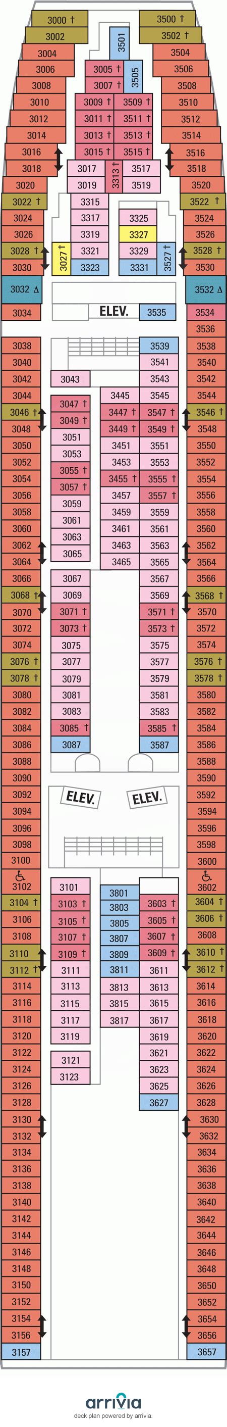 Vision of the Seas Deck Plans | Deck 3 | What's on Deck 3 on Vision of