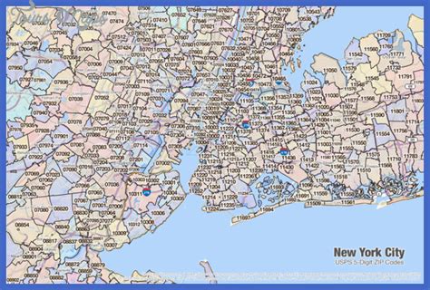 New York Map Zip Codes Map Travel Holiday Vacations