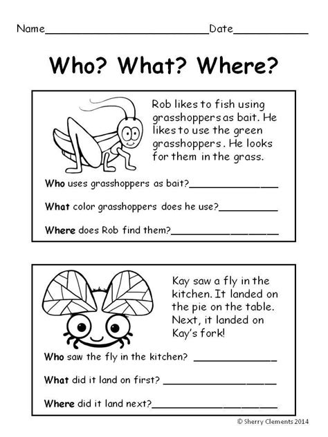 Reading Comprehension Wh Questions Pdf Eva Moores Reading