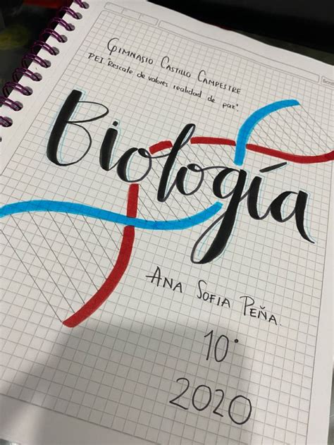 Portada De Biologia Dibujadas BiologÍa En 2020 Portada De Cuaderno