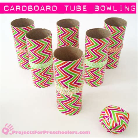 Make A Cardboard Tube Bowling Game With Duck Tape Projects For