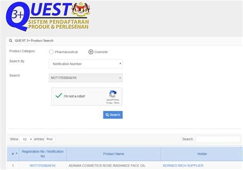 Cara semak di laman web rasmi agensi regulatori farmasi negara kementerian kesihatan malaysia. Cara Semak No Pendaftaran Produk Dengan KKM