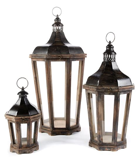 Арбуз, танжерин, груша и имбирь; Park Hill 3-Piece Hillcrest Lantern Set | Dillards
