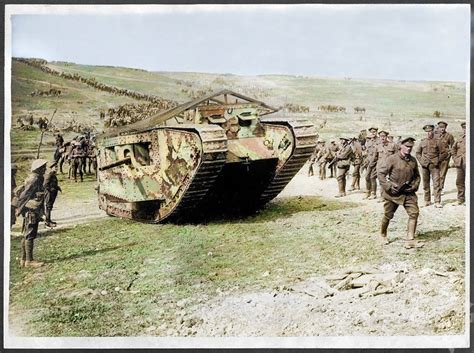 Spectacular Colourised Images Of Tanks From The First World War As They