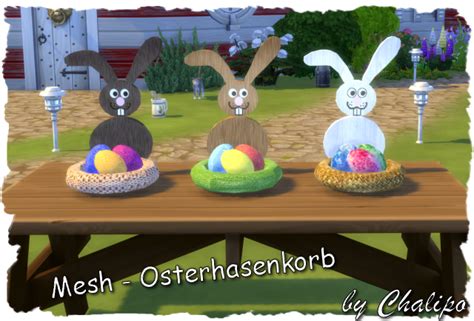 Sims 4 Ccs The Best Easter Bunny Basket By Chalipo