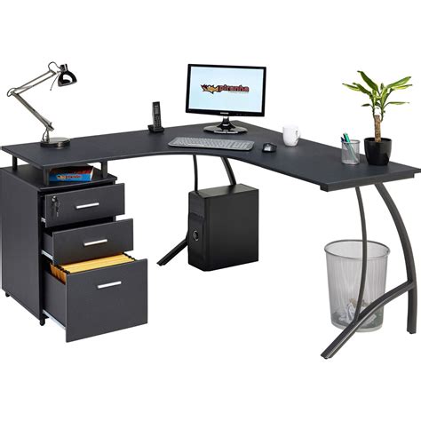 Maybe you would like to learn more about one of these? Large Corner Computer Desk A4 Filing Drawer for Home ...