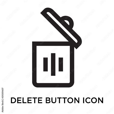 Delete Button Icon Vector Sign And Symbol Isolated On White Background
