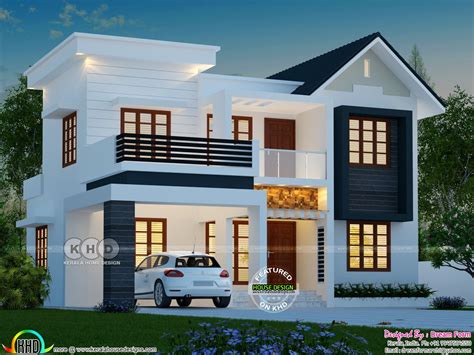 4 Bhk 1763 Square Feet Modern House Plan Bungalow House Design