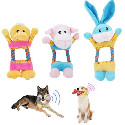 New Funny Dog Toys Interactive Pet Plush Toys Pet Puppy Chew Sound