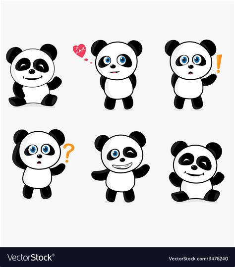 Cute Panda Mascot Royalty Free Vector Image Vectorstock
