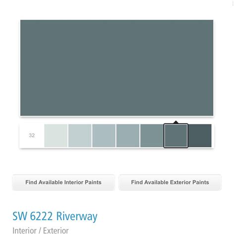 It can be a little scary to go dark, but it is a sure way to make a statement in your space (and you can always swap out the color down the line, unlike an expensive couch or. Sherwin Williams SW Riverway 6222 | Paint colors for home ...