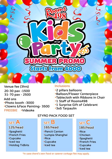 Super Affordable Kids Party Package Childrens Party