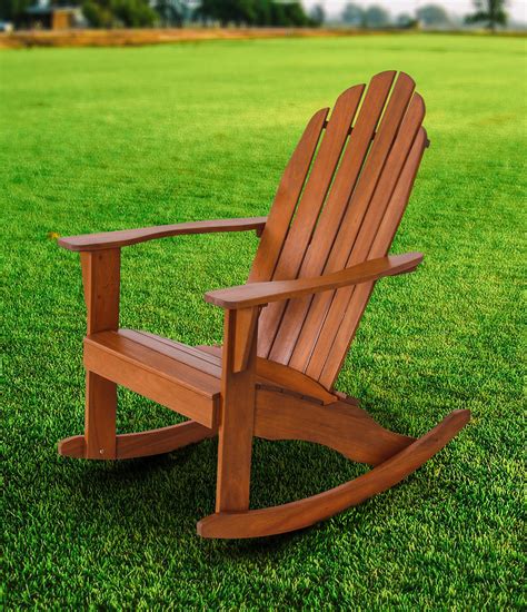 Mainstays Wood Adirondack Rocking Chair, Natural – BrickSeek
