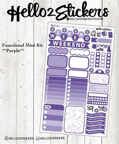 Planner Sticker Kit For Erin Condren And Happy Planner Click Through