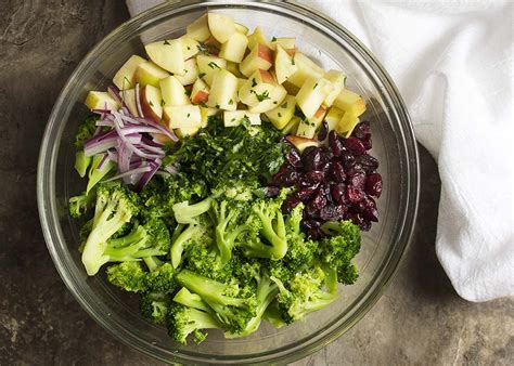 Transfer salad from bowl to a lidded casserole dish. Creamy Broccoli Apple Salad with Pistachios, Cranberries ...