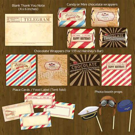 Ocean oasis bar mitzvah celebration. Vintage Travel Printable Birthday Party Decorations ...