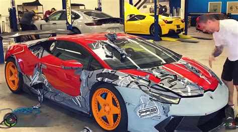 Lamborghini Wrap Removal More Fun Than Peeling Glue Teamspeed
