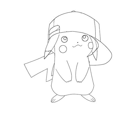 35 Pikachu With Hat Coloring Pages Zsksydny Coloring Pages