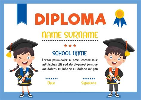 Certificado De Diploma Para Niños De Preescolar Y Primaria 2388434