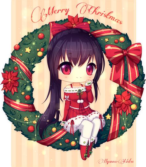 Hyana Natsu Chibi Anime Christmas Cute Anime Chibi