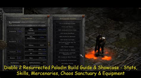 Diablo 2 Resurrected Paladin Build Guide And Showcase Stats Skills