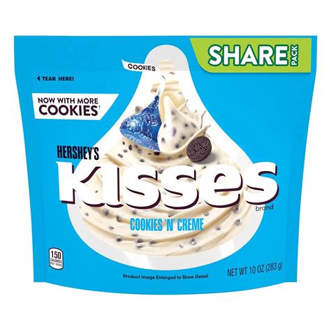 Hersheys Kisses Cookies N Creme Share Pack Shop Candy At H E B
