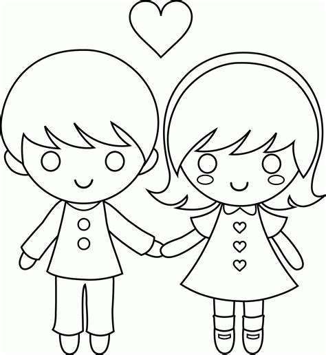 Free Girl And Boy Coloring Page Download Free Girl And Boy Coloring