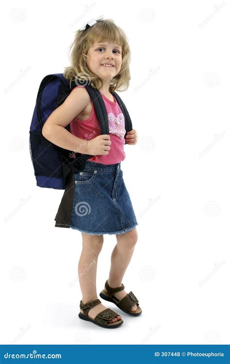 School Girl With Backpack Royalty Free Stock Photos Image 307448
