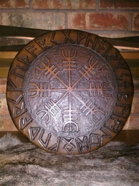 125 Leather Helm Of Awe Wall Shield By Nordicravens On Etsy 12500