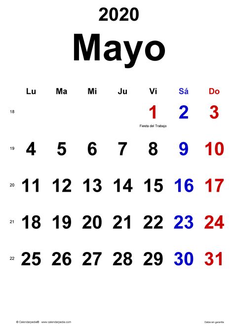 Calendario Mayo 2020 Calendario Plantilla Calendario Calendario
