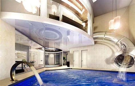 A Subterranean Mansion With Indoor Water Slide Cool Mansions