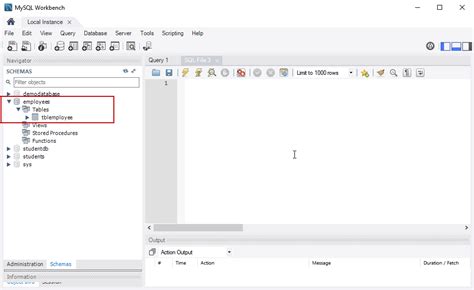 How To Create Table In Mysql Workbench Using Sql Query