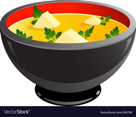Miso Soup Royalty Free Vector Image Vectorstock Diy Cooking Food