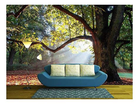 Wall Stickers And Murals Self Adhesive Large Wallpaper Oak Tree In Full Leaf In Summer Standing