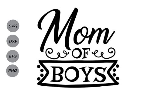 Mom Of Boys Svg Graphic By Cosmosfineart Creative Fabrica